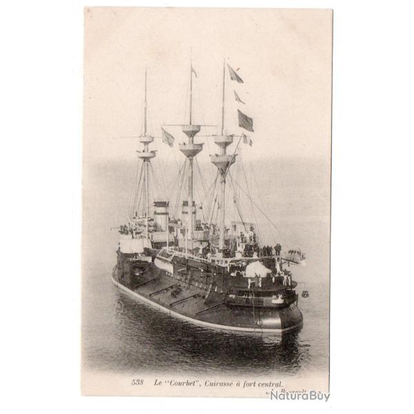 CPA - MARINE Militaire - Le " Courbet " Cuirasse a fort central N 3019