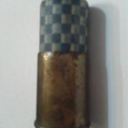Rare Cartouche 12 mm Marine à Damiers - Petits plombs