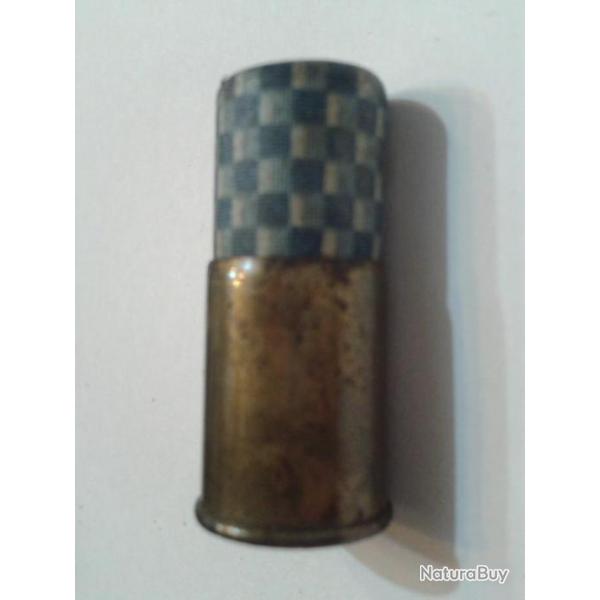 Rare Cartouche 12 mm Marine  Damiers - Petits plombs
