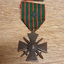 Médaille militaire Croix de Guerre 1914-1918 avec citation et barrette de rappel