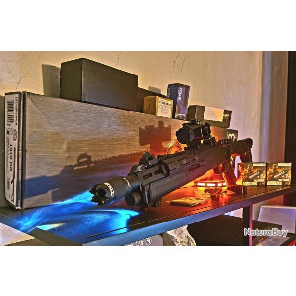 HDX 68 T4E TACTIQUE CUSTOM 18 JOULES TRACEUR/RED DOT/LAMPE TACTIQUE /RAILS PICATINNY X4/CO2 MARSHALS