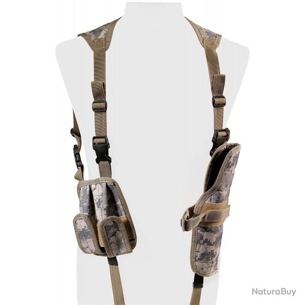 Holster d'epaule camo, avec poche chargeur