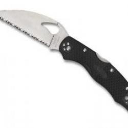 Couteau Byrd Knife HARRIER 2 lame acier Wharncliffe  à dents 8Cr13MoV à cran Manche fibre de verre