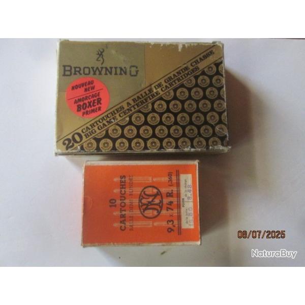 28 Cartouches (balles) Cal 9.3x74R