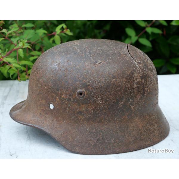 Casque allemand LW LUFTWAFFE arme de l'air modle 1940 - provenance NORMANDIE 1944 - rf DIV25CSQ001