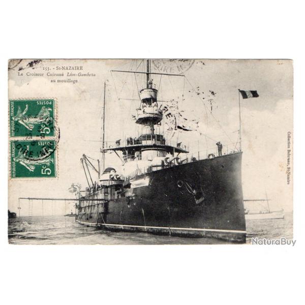 CPA - Marine Militaire Franaise - Le Croiseur Cuirasse Lon Gambetta au mouillage -N3025