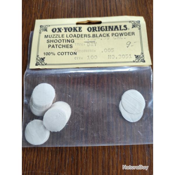 Calepins ronds en coton pour poudre noire