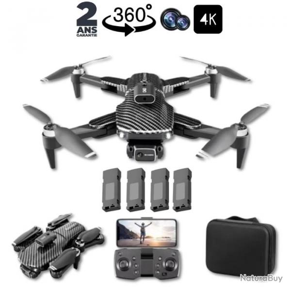 Drone 4K avec double camra avec 4 batteries et dtecteur d'obstacle  360' - Livraison rapide