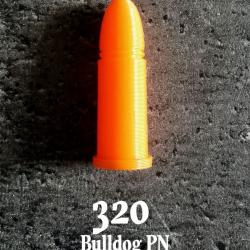 Douille Amortisseur, lot de fausses Cartouches 320 Bulldog PN et autres, lot de 6