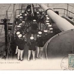 CPA - MARINE MILITAIRE -La Musique de l'Amiral a bord -N°3520