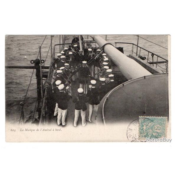 CPA - MARINE MILITAIRE -La Musique de l'Amiral a bord -N3520