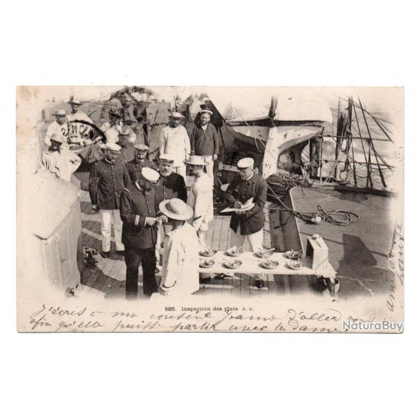 CPA - MARINE MILITAIRE -Inspection des plats -N3514