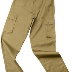 Pantalon Treillis kaki - Tailles 38, 44, 48, 50 - Confortable et léger
