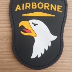 ÉCUSSON MILITAIRE US AIRBORNE SCRATCH PVC DIMENSIONS 8/6CM