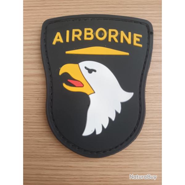 CUSSON MILITAIRE US AIRBORNE SCRATCH PVC DIMENSIONS 8/6CM