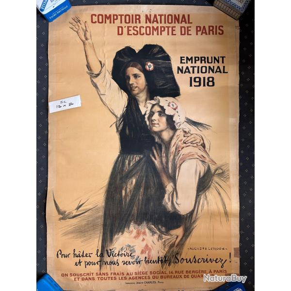 Affiche WW1 Emprunt National 1918   120 x 80