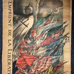 Affiche WW1 Emprunt De La Liberation    120 x 80
