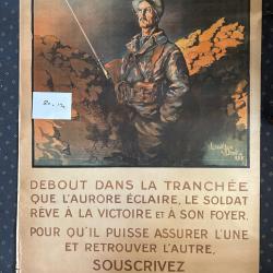 Affiche WW1 3em Emprunt Défense Nationale d 120 x 80