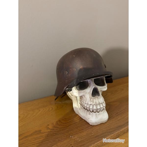 Casque Allemand WW II-2 ime guerre mondiale-1940-1945