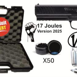 Pack complet Pistolet Défense VESTA Gen2 PDW50 - cal 50 CO2 - 17 Joules