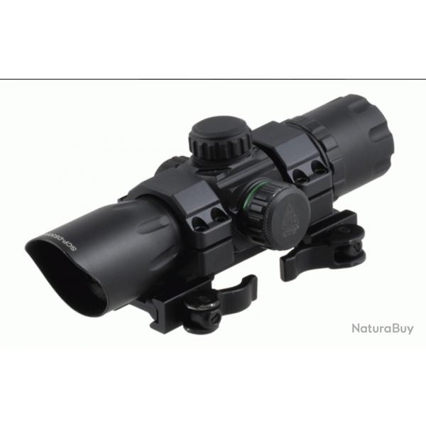 Point rouge tubulaire UTG 6.4' ita rouge et vert  avec montage picatinny spcial cqb