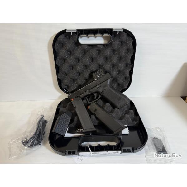 CATEGORIE B PISTOLET GLOCK 45 GENE 5 CAL 9X19+POINT ROUGE AIMPOINT COA FRAIS DE PORT OFFERT