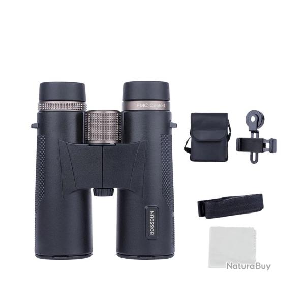 Jumelles 12x42 Lentille ED Prisme BAK4 tanches IP67 pour Observation Camping & Voyages Noir
