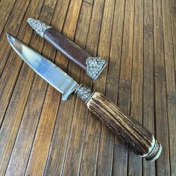 BEAU NICKER VINTAGE TRADITIONNEL ALLEMAND HERBERTZ ARTISANALE A SOLINGEN GARNITURES ARGENT