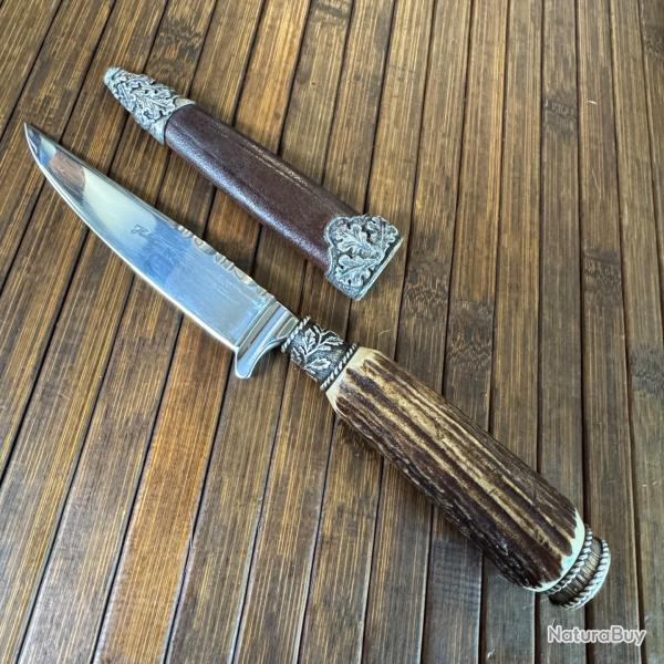 BEAU NICKER VINTAGE TRADITIONNEL ALLEMAND HERBERTZ ARTISANALE A SOLINGEN GARNITURES ARGENT