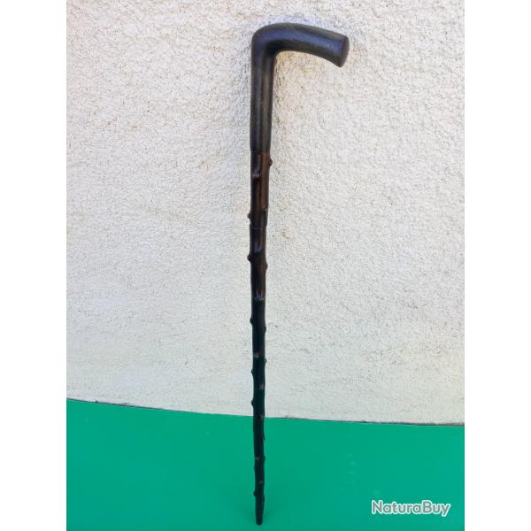 ANCIENNE CANNE EPEE A LAME  CONCAVE ET LONGUE  .  POIGNEE  CORNE  .  BELLE PIECE  .