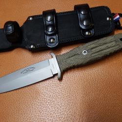 ETUI CUIR "SCOUT" de COUTEAU port vertical et horizontal (entreprise artisanale française)