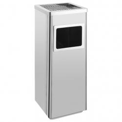 Poubelle à cendrier d'hôtel 36 L Acier inoxydable alsavelo