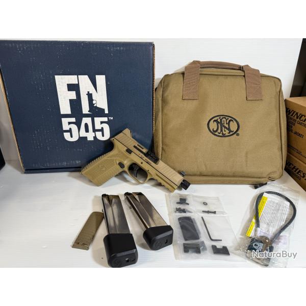 CATEGORIE B PISTOLET BROWNING FN 545 COYOTE FILETE  45 ACP GARANTIE 2 ANS FRAIS DE PORT OFFERT
