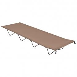 Lit de camping 180x60x19 cm Tissu Oxford et acier Taupe