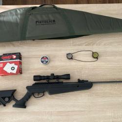 Carabine à plomb B.O.Manufacture QUANTICO 4.5mm(19,9 Joules)+ Lunette 4x32+Fourreau+500plombs+cibles