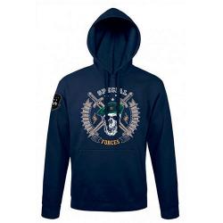 Sweat à capuche Spécial Forces Coloris bleu
