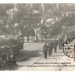 CPA -MARINE Militaire -OBSÈQUES DES VICTIMES DU " IENA "Prolonge d'Artillerie Portant N°3525