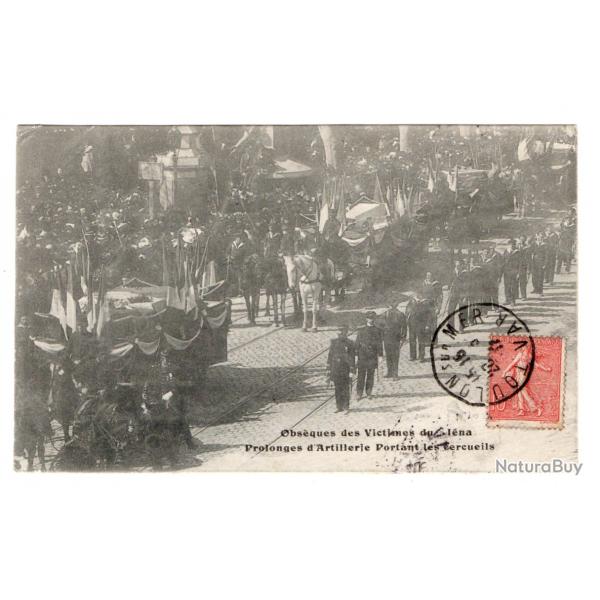 CPA -MARINE Militaire -OBSQUES DES VICTIMES DU " IENA "Prolonge d'Artillerie Portant N3525