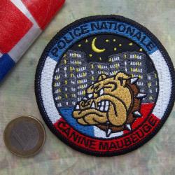 écusson obsolète brigade canine Maubeuge Nord police insigne tissu