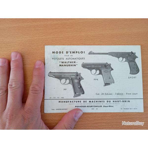 Notice pistolet Manurhin