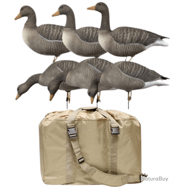 Pack 6 oies cendres  pattes full HD avec sac de transport XTREM MIGRATEURS