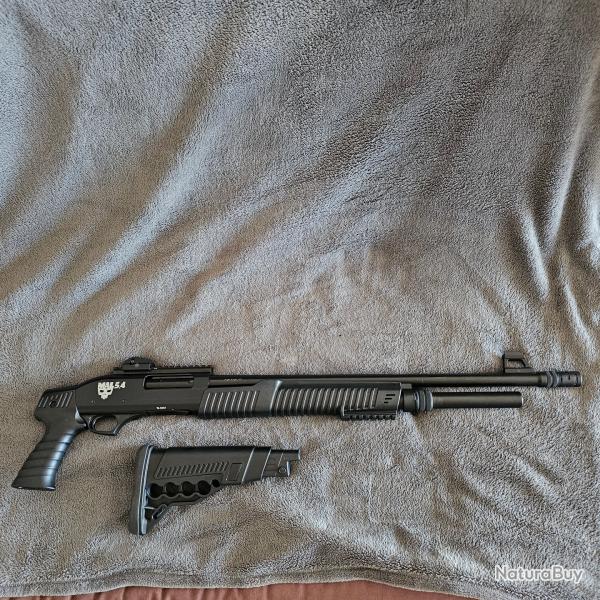 Fusil  pompe Uzkon AS-16 MAL54 7+1 crosse dtachable eprouv billes acier rayures droites