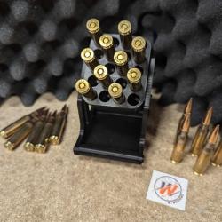 PRESENTOIR 338 LM / PORTE CARTOUCHE  - NOIR Présentoir pour 15 Balles -Calibre 338 LAPUA Mag