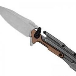 Couteau Kershaw FRONTRUNNER lame acier D2 finition « stonewashed » avec « flipper