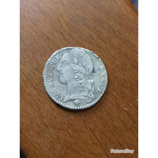 Monnaie 1/10e d cu Louis 15 argent atelier Pau