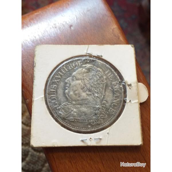 Monnaie argent 5 francs louis 18 1815 Paris