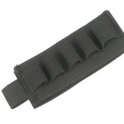 Cartouchière - Noir - Velcro - 5 Cartouches - Calibre 12/20