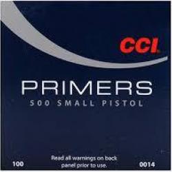 Amorces CCI Primers Standard 500 Small Pistol 10 cartons pour 10 000 amorces