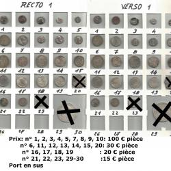 Monnaies argent de collection