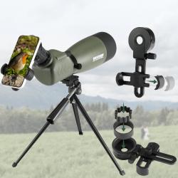 Longue-Vue 25-75x70 Étanche Prisme BAK4 Trépied et Adaptateur Téléphone  Pour Chasse Tir Observation